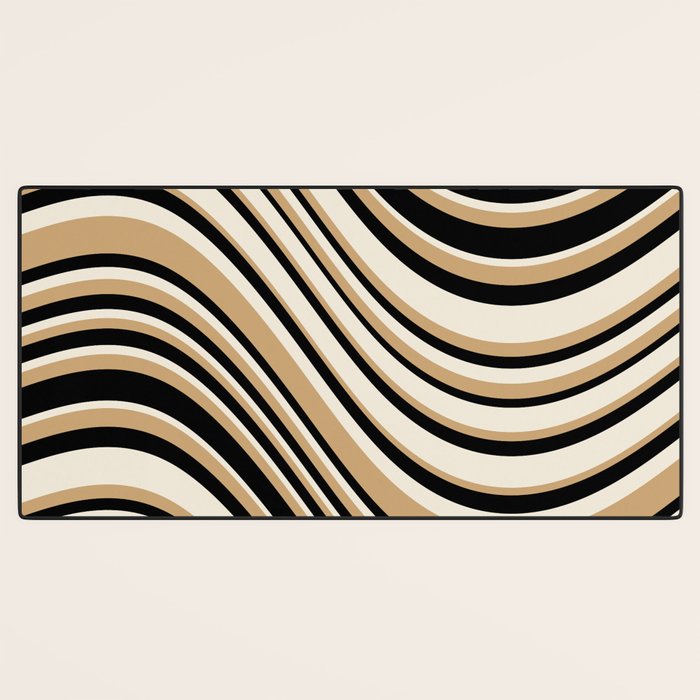 Wavy Stripes VII - Neutral Vintage Desk Mat Gallery Image 3