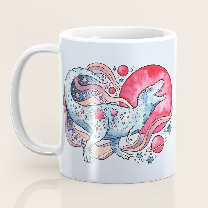 Star Rex | Cosmic Dinosaur Watercolor Coffee Mug Gallery Image 3