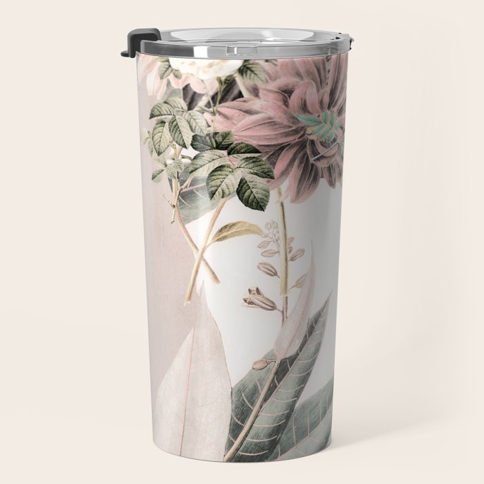 Floral Portrait 33 Travel Mug Gallery Image 3