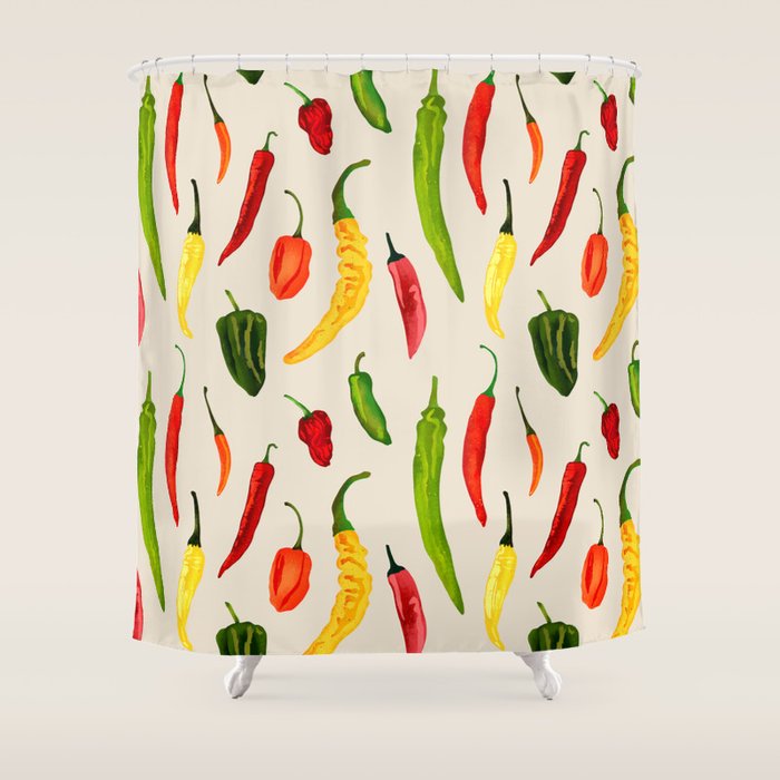 Hot Stuff Peppers Shower Curtain Gallery Image 1