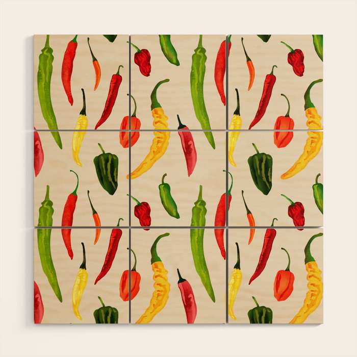 Hot Stuff Peppers Wood Wall Art Gallery Image 1