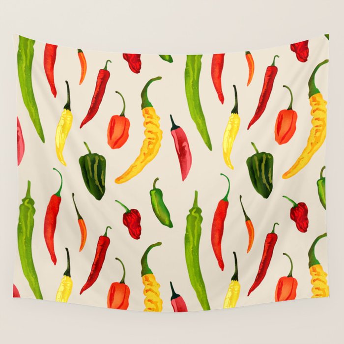 Hot Stuff Peppers Wall Tapestry Gallery Image 1