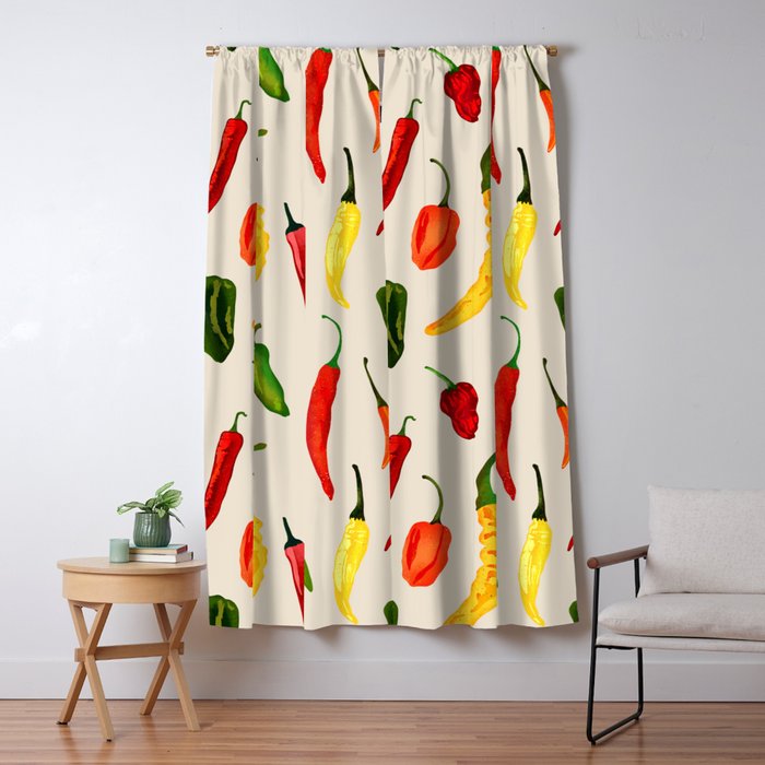 Hot Stuff Peppers Window Curtain Gallery Image 1