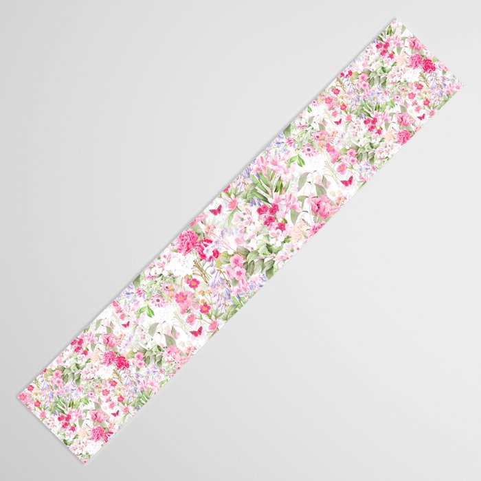 Vintage & Shabby Chic - Pastel Spring Flower Medow Table Runner Gallery Image 3