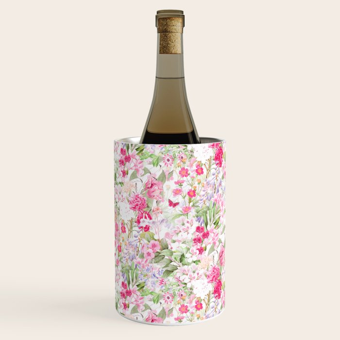 Vintage & Shabby Chic - Pastel Spring Flower Medow Wine Chiller Gallery Image 1