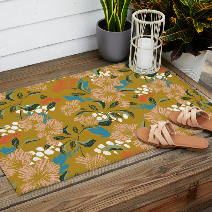 Flowering sweet bloom 02 Outdoor Rug Gallery Image 2