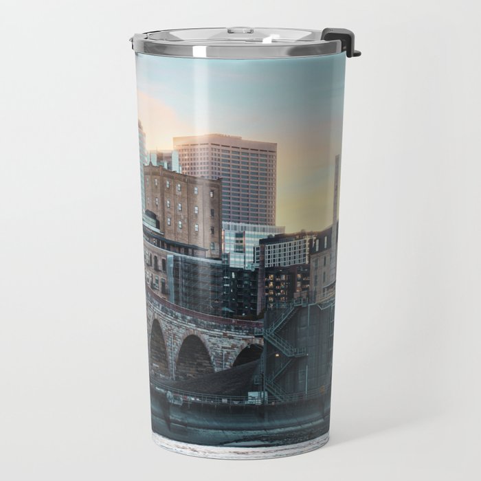 Minneapolis Sunset Travel Mug Gallery Image 2