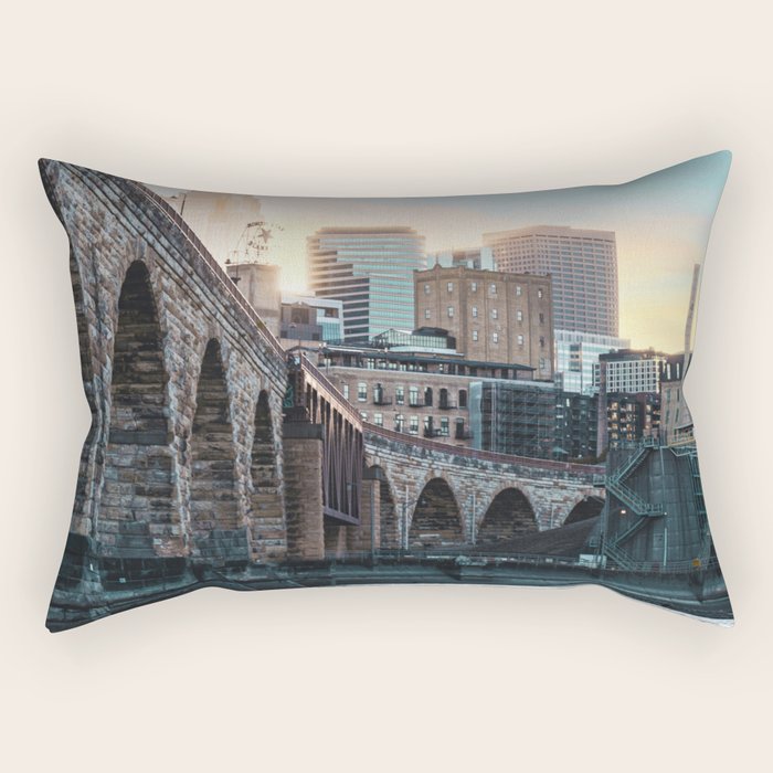 Minneapolis Sunset Rectangular Pillow Gallery Image 2