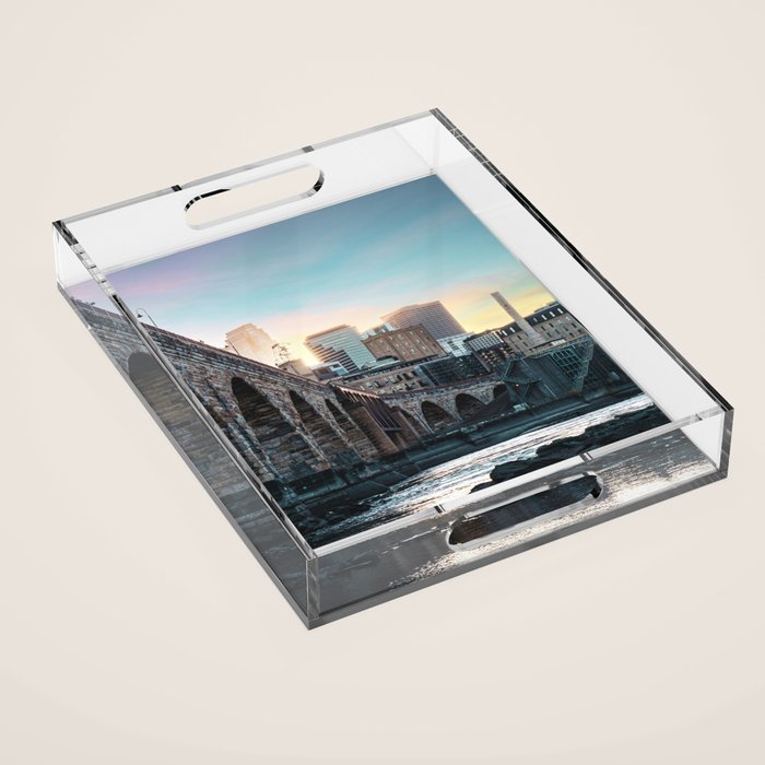 Minneapolis Sunset Acrylic Tray Gallery Image 1