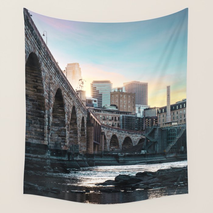 Minneapolis Sunset Wall Tapestry Gallery Image 4
