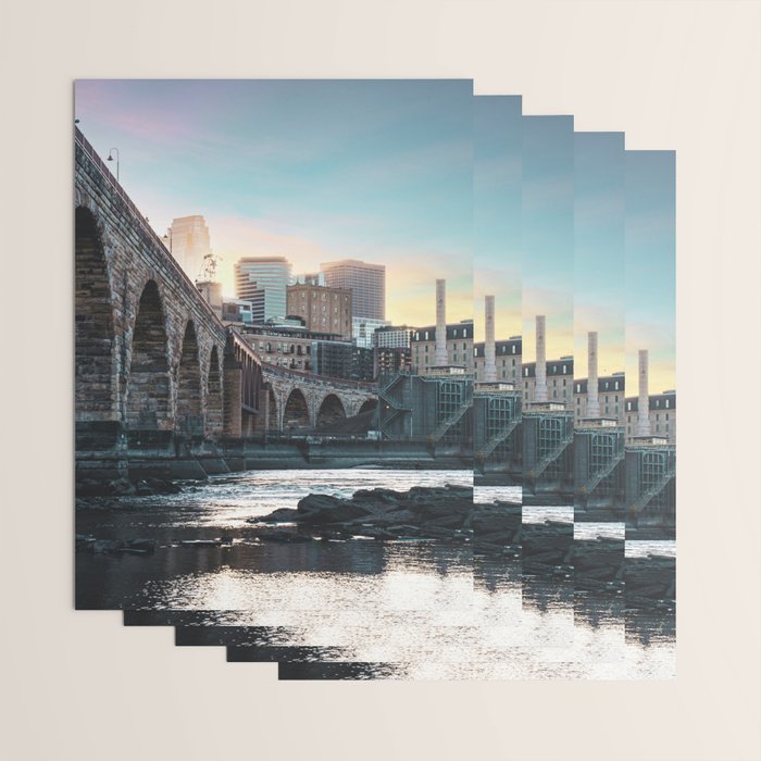 Minneapolis Sunset Wrapping Paper Gallery Image 3