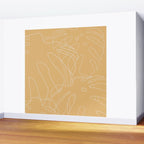 Monstera No2 Yellow Wall Mural Gallery Image 2
