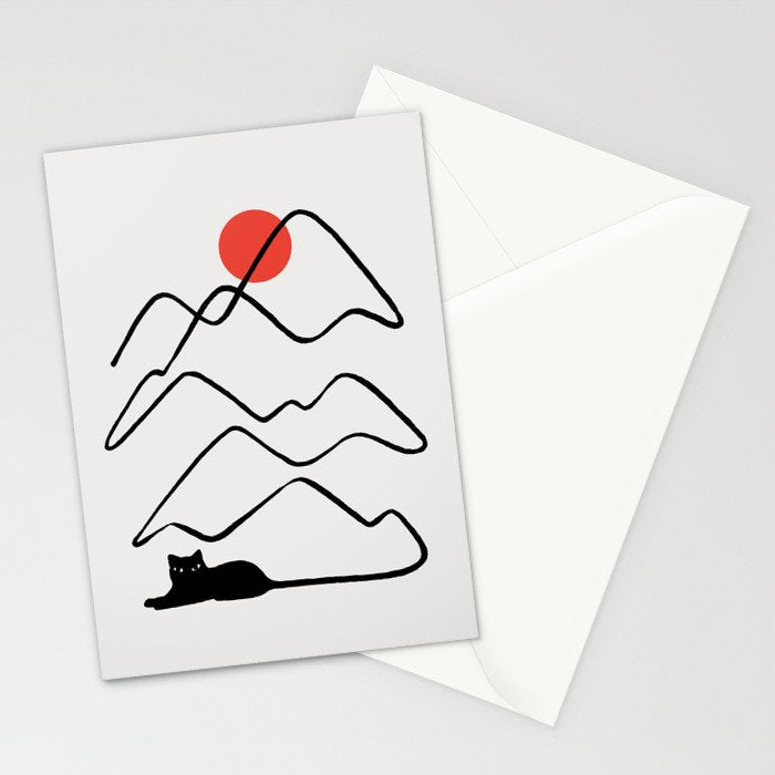 Cat Landscape 68 Stationery Card Gallery Image 2