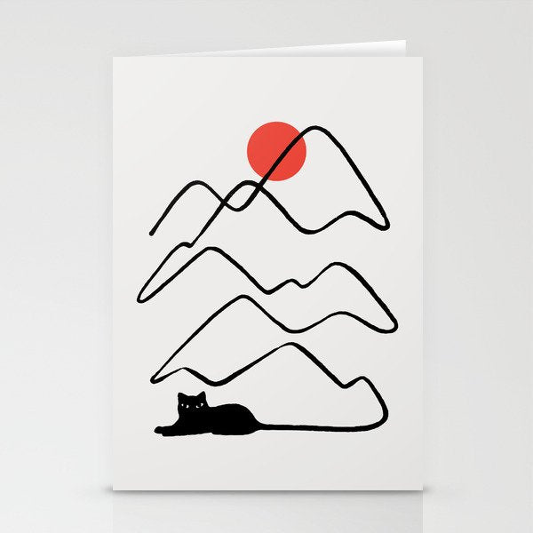 Cat Landscape 68 Stationery Card Gallery Image 2