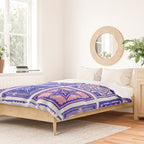 Talavera Mexican Tile - Pink & Periwinkle Palette Duvet Cover Gallery Image 2
