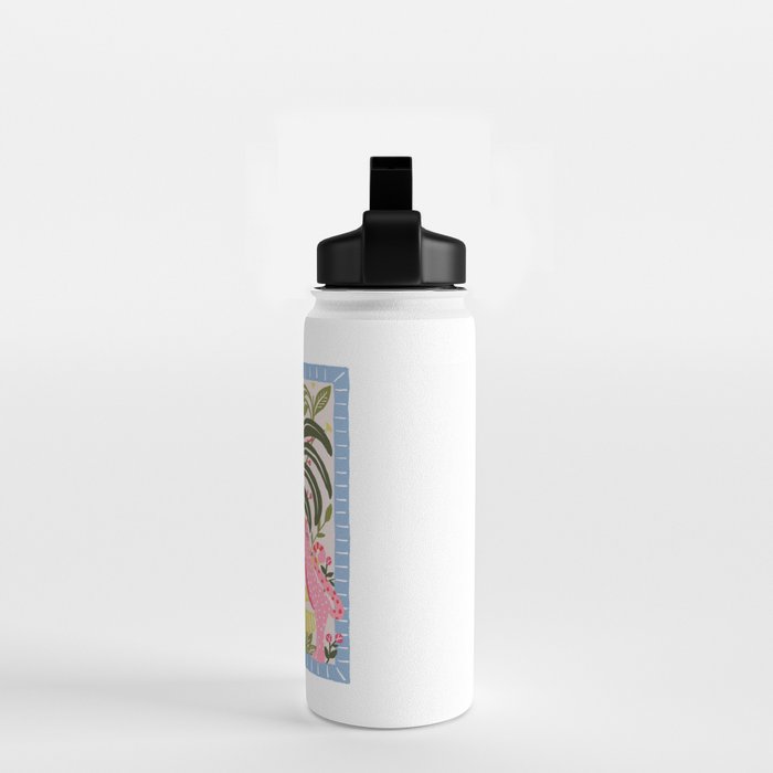 Modern Preppy Leopard Cat Jungle Oasis Water Bottle Gallery Image 2