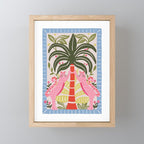 Modern Preppy Leopard Cat Jungle Oasis Mini Art Print Gallery Image 1