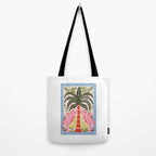 Modern Preppy Leopard Cat Jungle Oasis Tote Bag Gallery Image 2