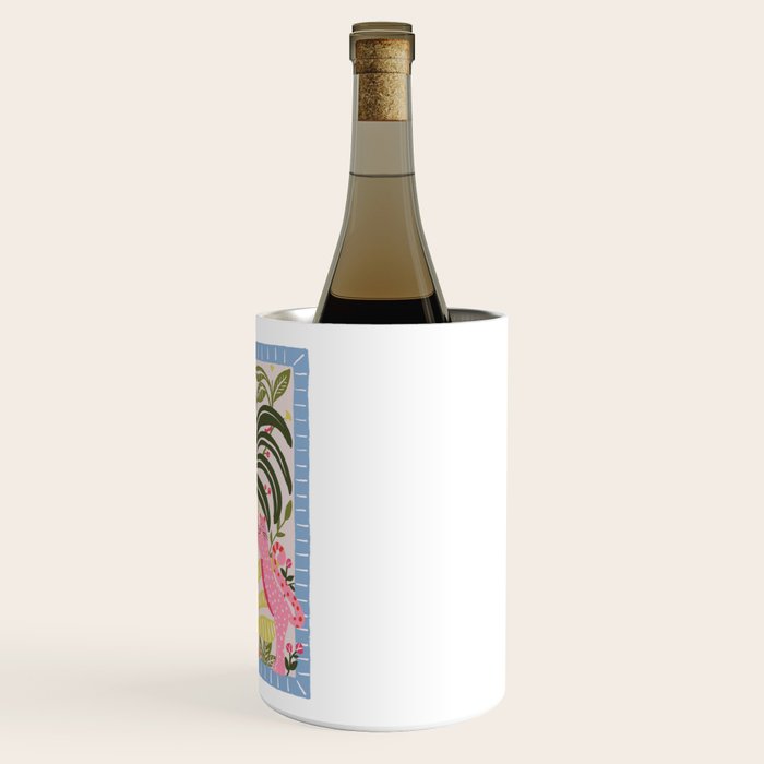 Modern Preppy Leopard Cat Jungle Oasis Wine Chiller Gallery Image 3