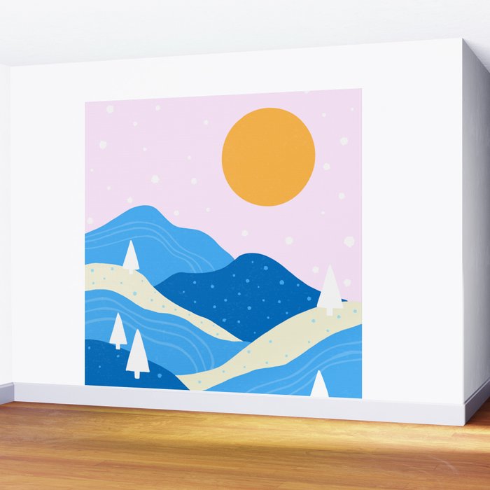 Winter Vista Wall Mural Gallery Image 2