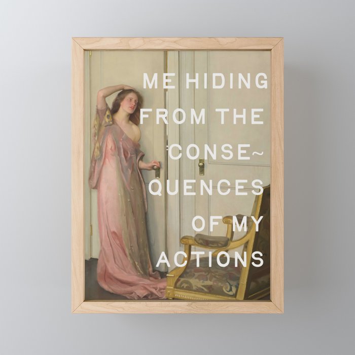 Consquences Of My Actions - Funny Quotes Mini Art Print Gallery Image 1