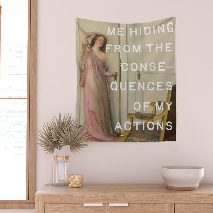 Consquences Of My Actions - Funny Quotes Wall Tapestry Gallery Image 2