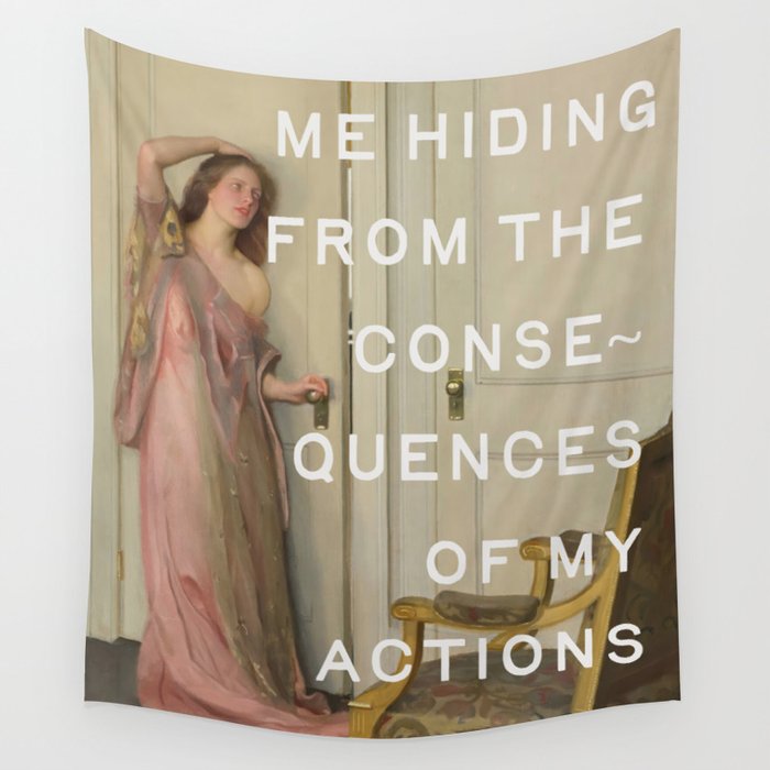 Consquences Of My Actions - Funny Quotes Wall Tapestry Gallery Image 1