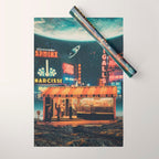 a Postcard from year 2347 Wrapping Paper Gallery Image 1
