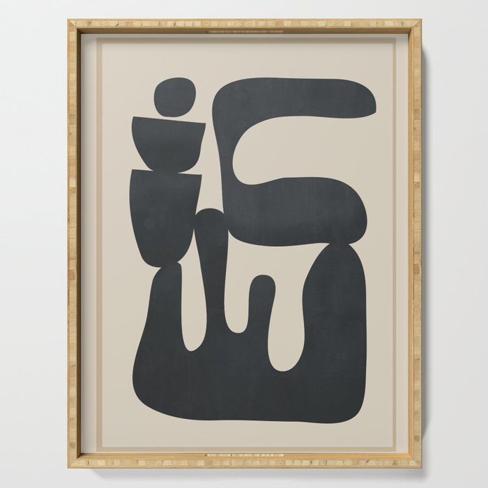 Modern Abstract Minimal Shapes 37 Serving Tray Gallery Image 1