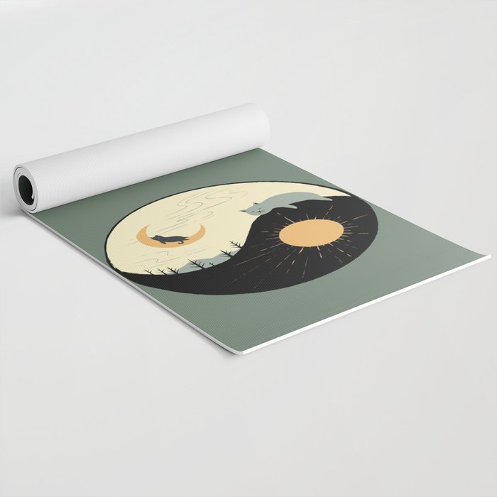 Hidden cat 36 yin yang balance Yoga Mat Gallery Image 2