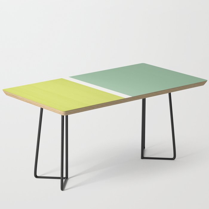 Color Block V Mint Lime Green Coffee Table Gallery Image 1