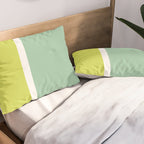 Color Block V Mint Lime Green Pillow Sham Gallery Image 2