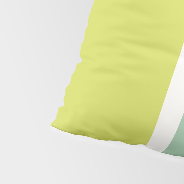 Color Block V Mint Lime Green Pillow Sham Gallery Image 4