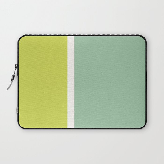 Color Block V Mint Lime Green Laptop Sleeve Gallery Image 1