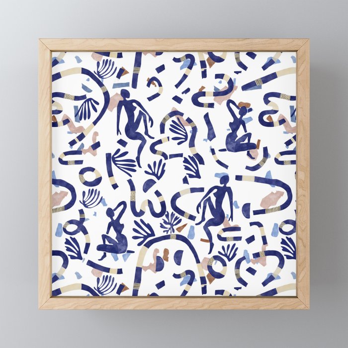 Abstract women between shapes II Mini Art Print Gallery Image 1