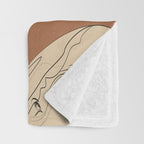 Modern Minimalist Abstract Whales 2 Throw Blanket Gallery Image 3