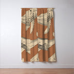 Modern Minimalist Abstract Whales 2 Window Curtain Gallery Image 3