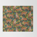 Jungle Cats In Charcoal Throw Blanket Gallery Image 2