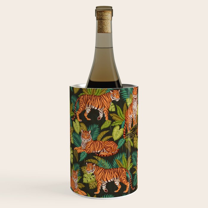Jungle Cats In Charcoal Wine Chiller Gallery Image 3