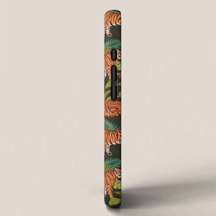 Jungle Cats In Charcoal iPhone Case Gallery Image 2