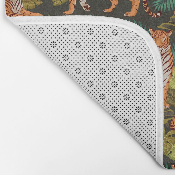 Jungle Cats In Charcoal Bath Mat Gallery Image 2