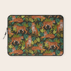 Jungle Cats In Charcoal Laptop Sleeve Gallery Image 1