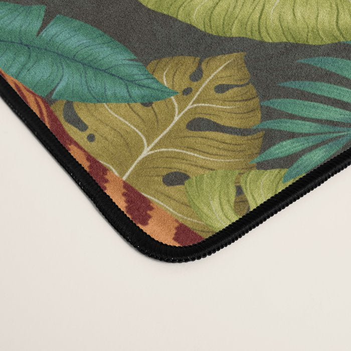 Jungle Cats In Charcoal Desk Mat Gallery Image 4