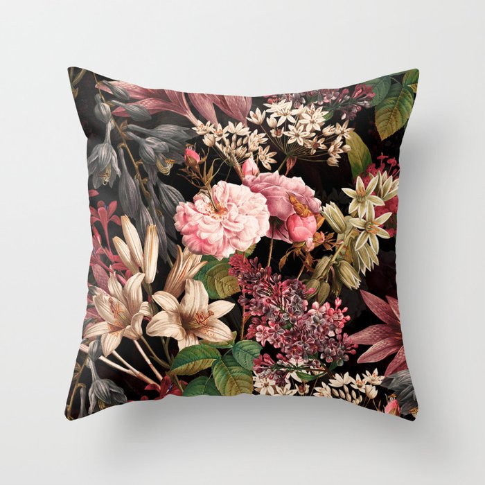 Garden of Eden- Night Throw Pillow Gallery Image 6