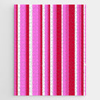 Classic Stripes XVII - Y2K Pink and Red Jigsaw Puzzle Gallery Image 1