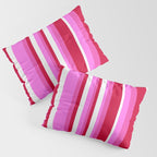 Classic Stripes XVII - Y2K Pink and Red Pillow Sham Gallery Image 3