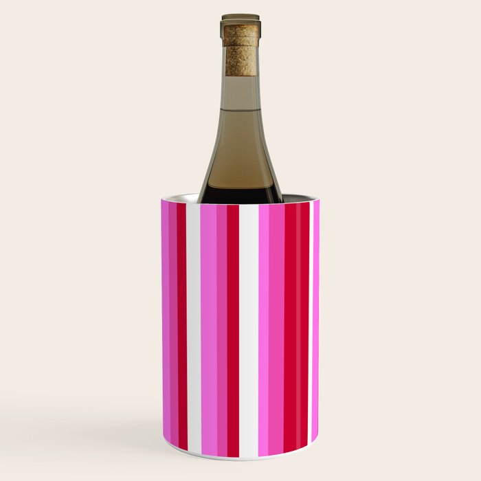 Classic Stripes XVII - Y2K Pink and Red Wine Chiller Gallery Image 1