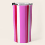 Classic Stripes XVII - Y2K Pink and Red Travel Mug Gallery Image 3