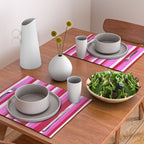 Classic Stripes XVII - Y2K Pink and Red Placemat Gallery Image 2