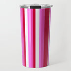 Classic Stripes XVII - Y2K Pink and Red Travel Mug Gallery Image 1